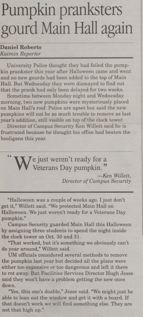 Vets Day pumpkin article